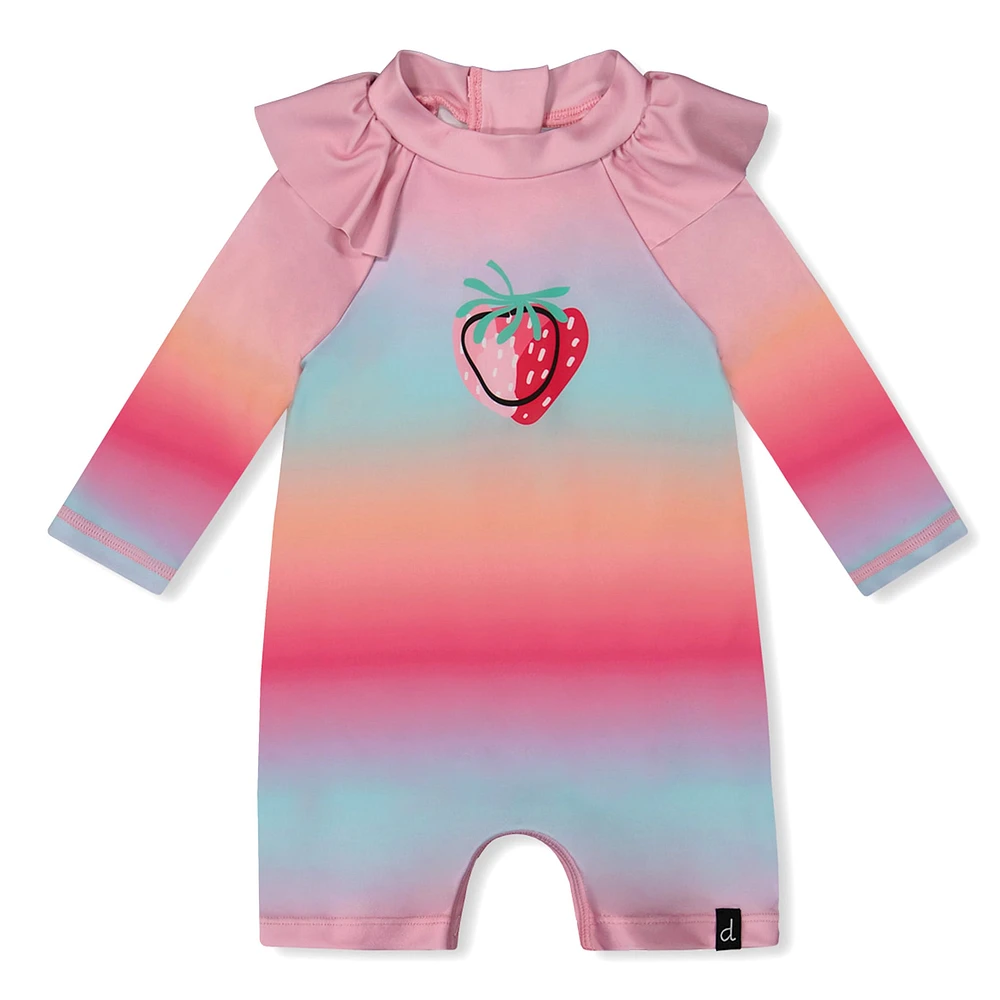 Maillot UV Une Pièce Fraise 3-24mois