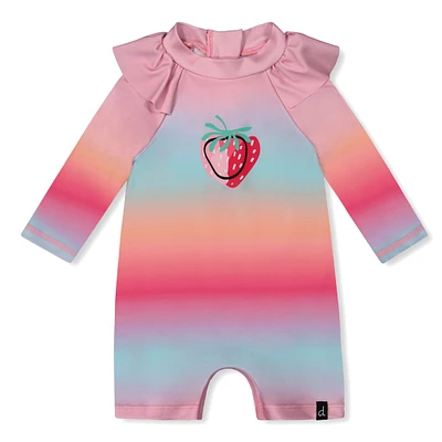 Maillot UV Une Pièce Fraise 3-24mois