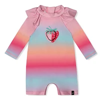 Maillot UV Une Pièce Fraise 3-24mois