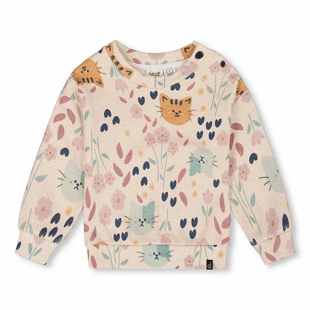 Kit-cat Flowers Hoodie 3-6