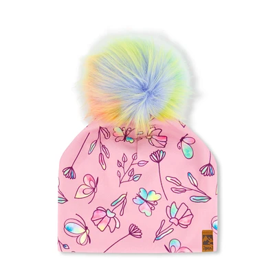 Butterflies Pompom Hat 2-14y
