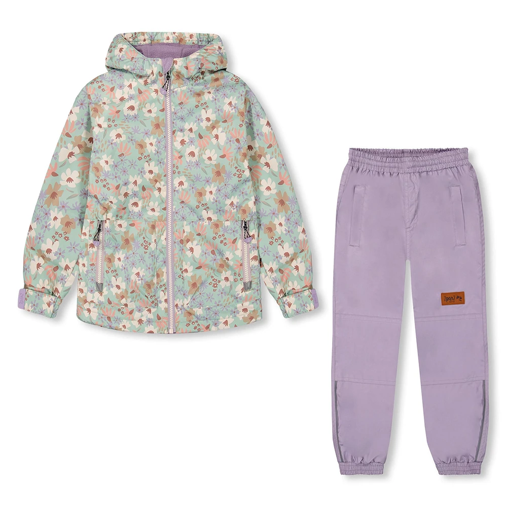 Ensemble Extérieur 2 Pièces Fleurs 7-12ans