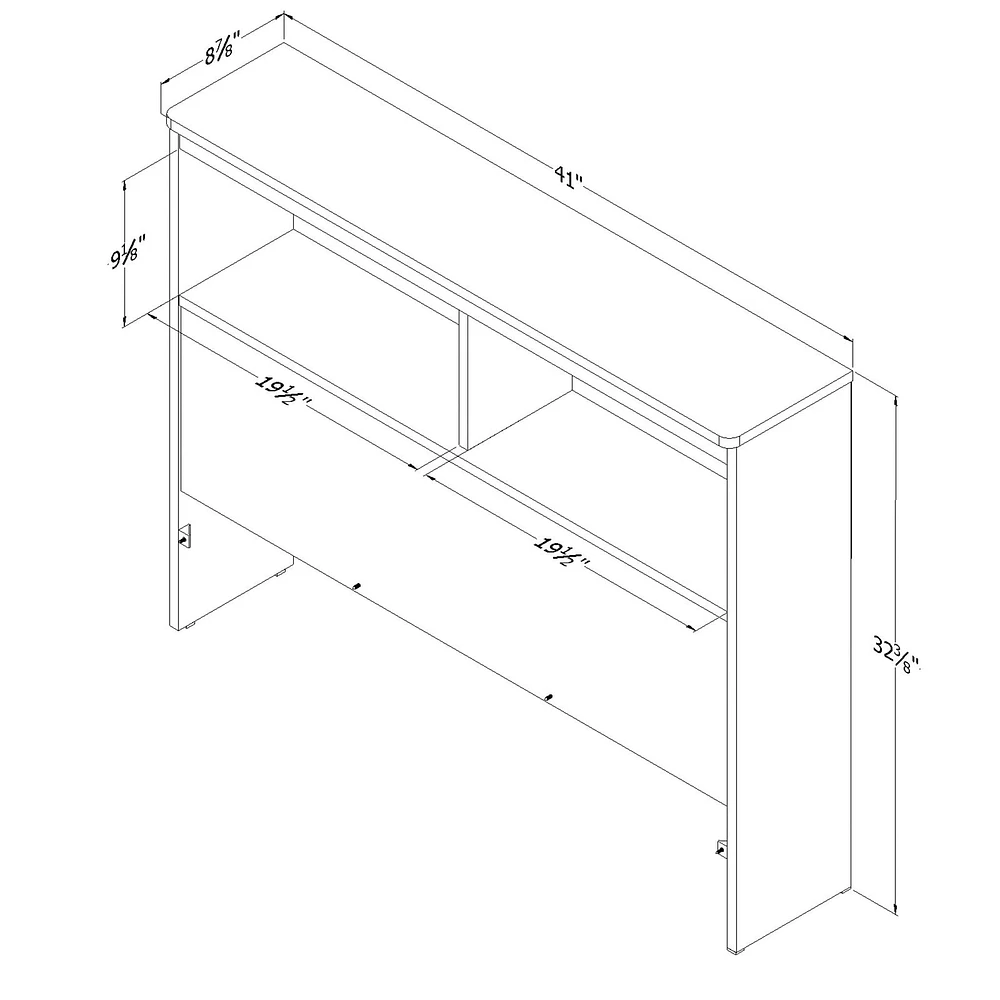 Tête de lit bibliothèque pour Lit simple - Libra Blanc solide