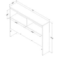 Tête de lit bibliothèque pour Lit simple - Libra Blanc solide