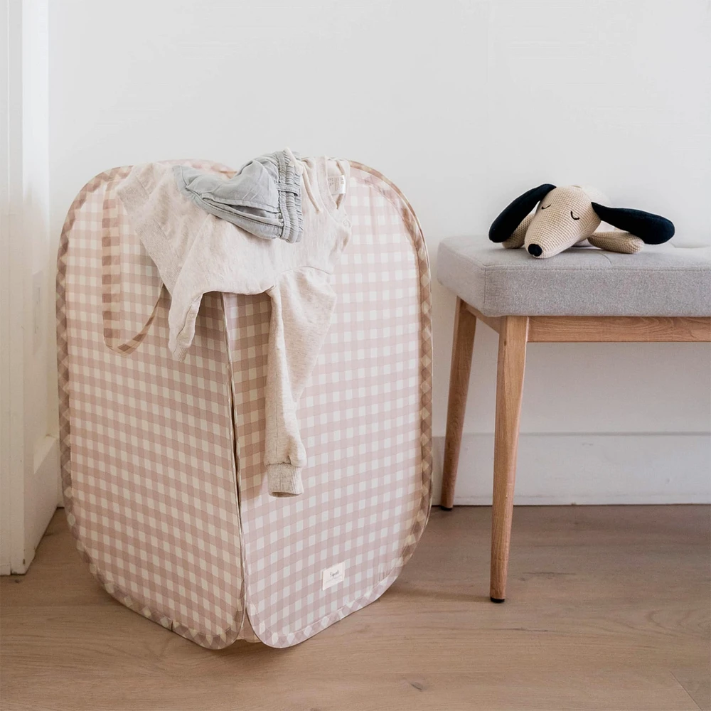 Recycled Pop-Up Laundry Hamper - Gingham