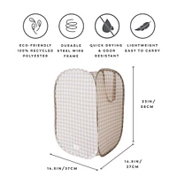Recycled Pop-Up Laundry Hamper - Gingham