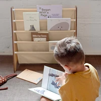 Recycled Fabric Book Rack - Beige