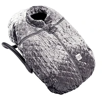 Car Seat Cocoon - Grey Velvet 0-12m