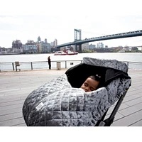 Car Seat Cocoon - Grey Velvet 0-12m