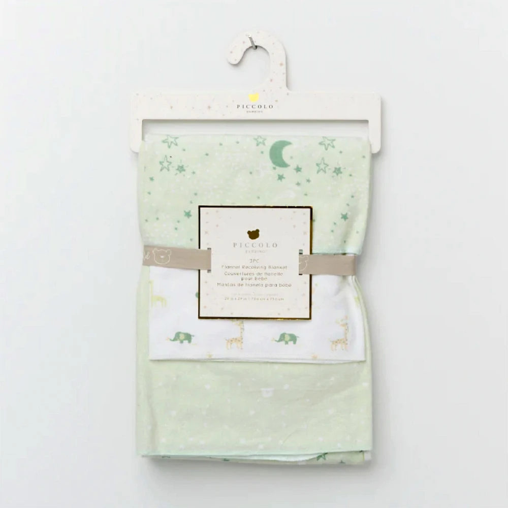 Flannel Receiving Blanket 3-pack
