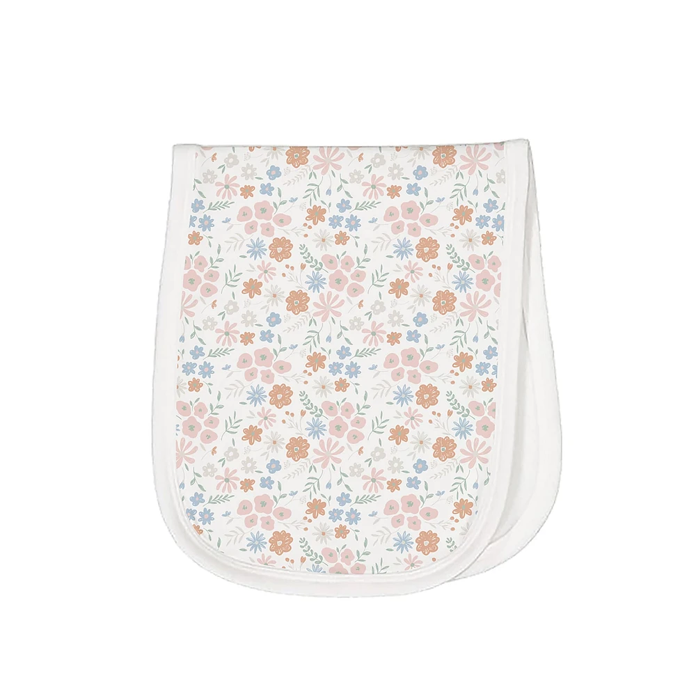 3pk Muslin Burp Cloth-Rose