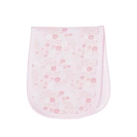 3pk Muslin Burp Cloth-Rose