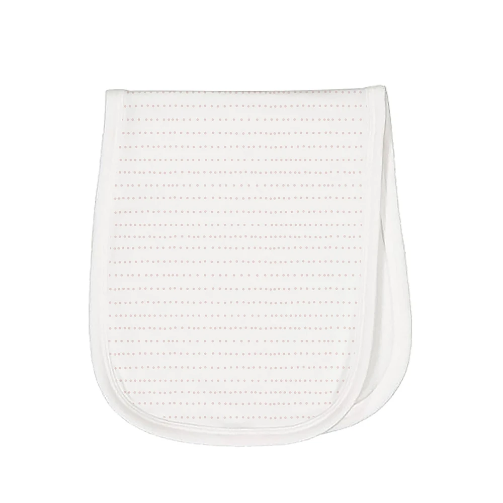3pk Muslin Burp Cloth-Rose