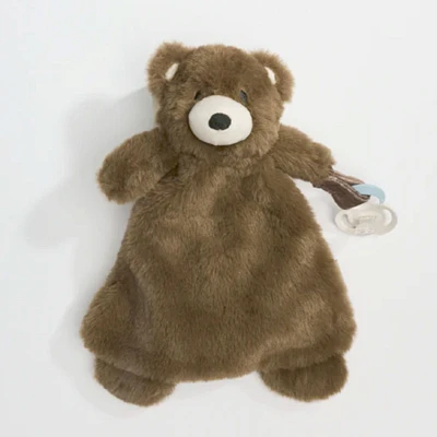 Nunu Faux Fur With Pacifier Tab Attachment 12" - Bear