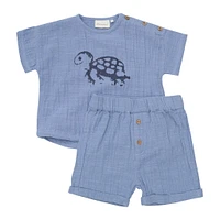 Ensemble Mousseline Tortue 3-24mois