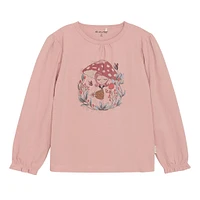 T-shirt Fille Champignon 3-8ans
