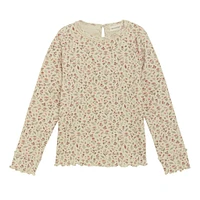 Flower Rib T-shirt 3-8