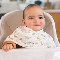 Cotton Muslin Burpy Bib - Giraffe Safari