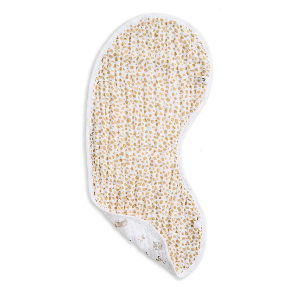 Cotton Muslin Burpy Bib - Giraffe Safari