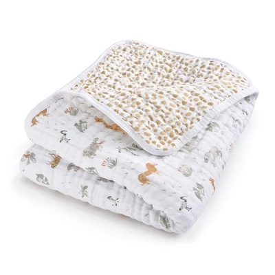 Couverture en Mousseline de Coton - Safari Girafe