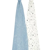 Lot de 2 langes en mousseline de coton Silky Soft Essentials - Galaxie cosmique