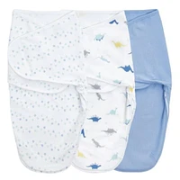 Minky Easy Swaddle Wrap (3) - Dino