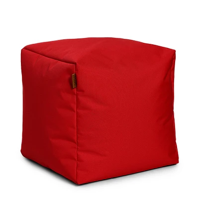 Square Ottoman and Footrest - Chili Red