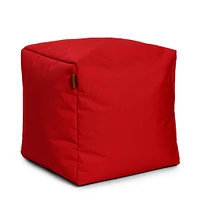 Square Ottoman and Footrest - Chili Red