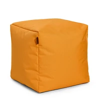 Square Ottoman and Footrest - Clementine Yellow