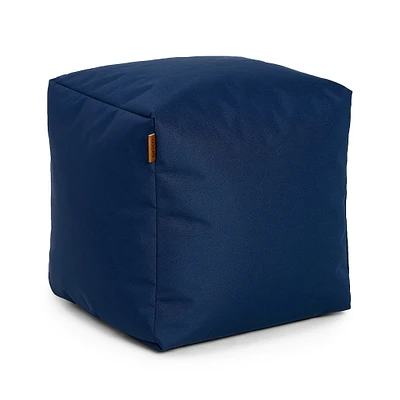 Square Ottoman and Footrest - Navy Blue