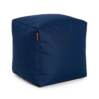 Square Ottoman and Footrest - Navy Blue