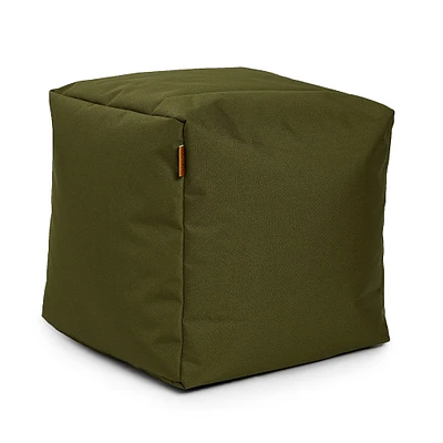 Square Ottoman and Footrest - Olive Green