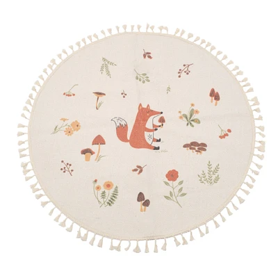 Tapis Rond avec Franges - Renard