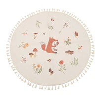 Tapis Rond avec Franges - Renard