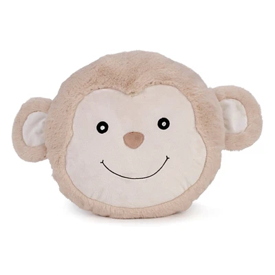 Coussin Peluche Singe Beige