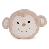 Coussin Peluche Singe Beige