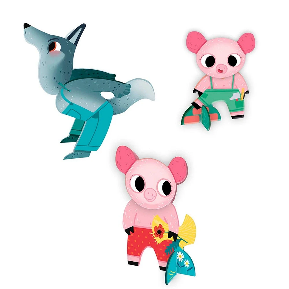 12-Piece Puzzles (2) - The 3 Little Pigs