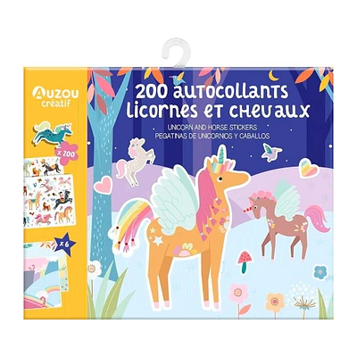 200 Autocollants Licornes Et Chevaux
