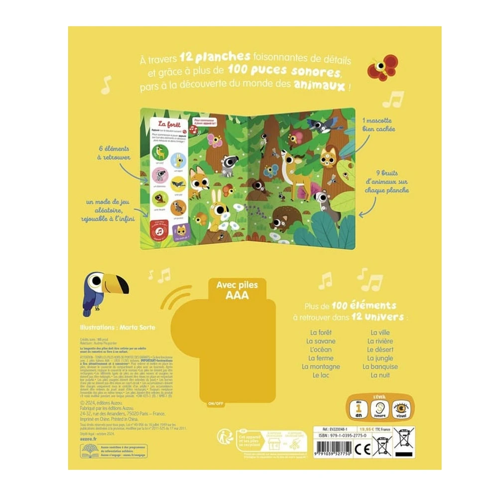 Cherche et trouve des tout-petits sonore : les animaux