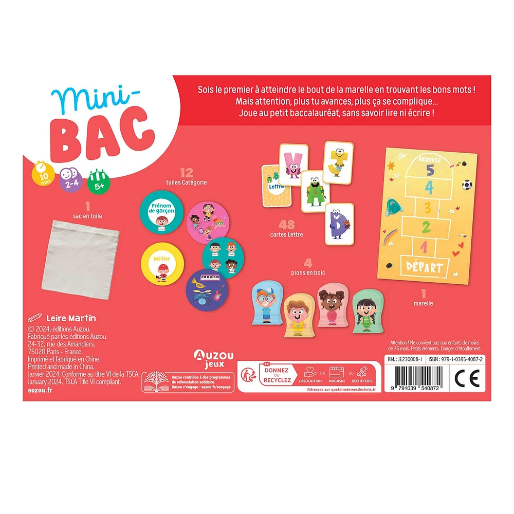 Jeu Mini-Bac