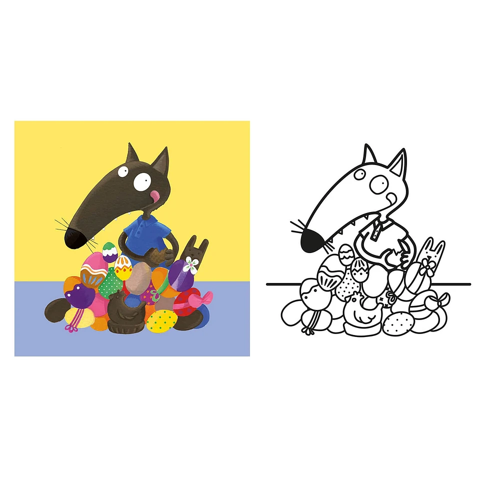 Mes Premier Coloriages Ptit Loup - Joyeuses Pâques!