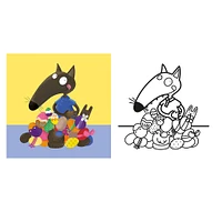 Mes Premier Coloriages Ptit Loup - Joyeuses Pâques!