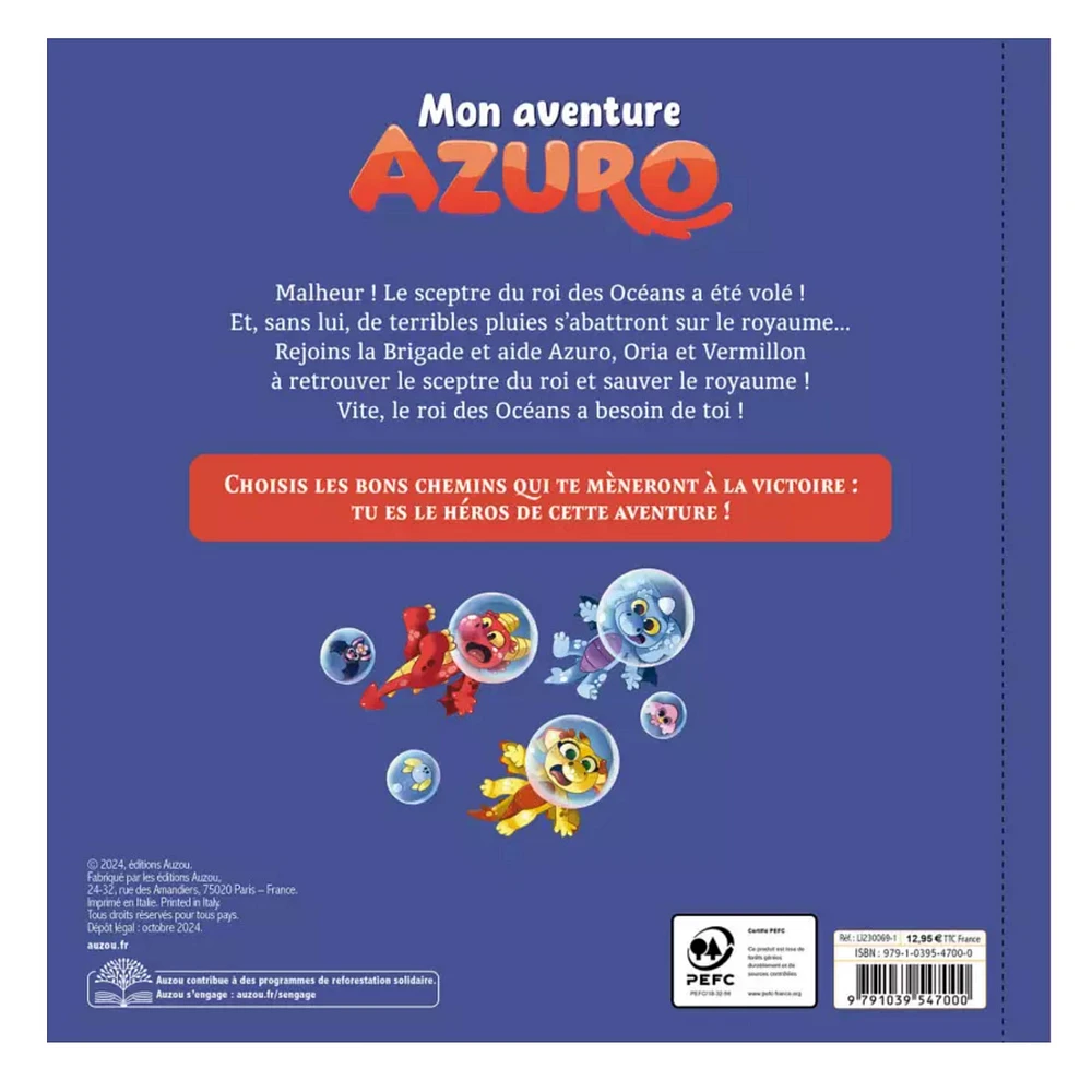 Mon Livre Jeu Azuro Le Trésor