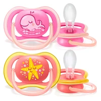 Orthodontic Pacifier 6-18m Ultra Air Set of 2 - Pink