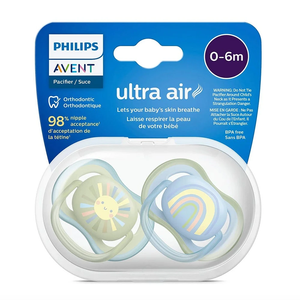 Suce Ultra Air 0-6 mois Soleil Souriant / Arc-en-ciel Bleu (2)