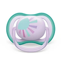 Ultra Air Pacifier 0-6m Lilac Sun/Green Rainbow 2-pack