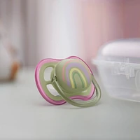 Ultra Air Pacifier 0-6m Lilac Sun/Green Rainbow 2-pack
