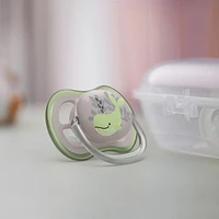 Ultra Air Pacifier 6-18m Orange Turtle / Green Whale 2-pack