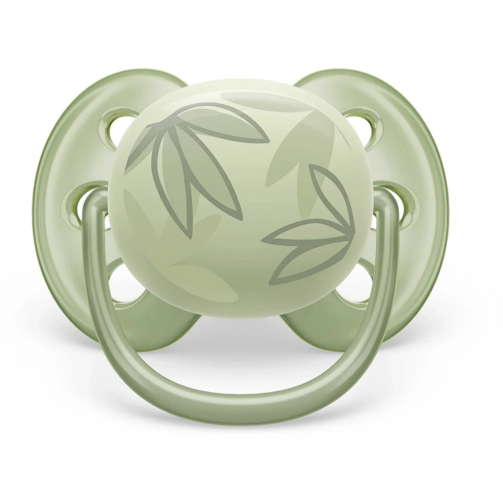 Ultra Soft Pacifier 0-6m Toucan / Green Leaves 2-pack