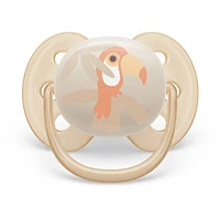 Ultra Soft Pacifier 0-6m Toucan / Green Leaves 2-pack